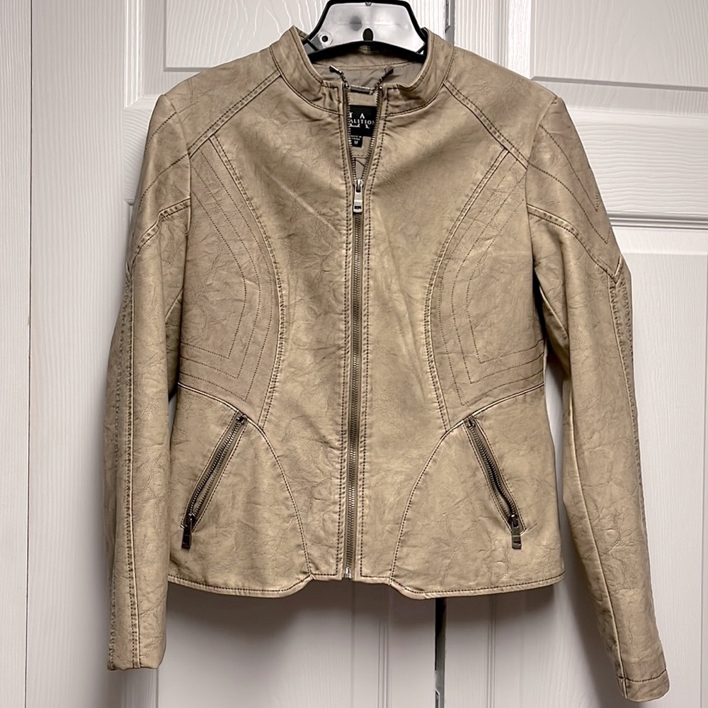 Faux Leather Jacket Sz M